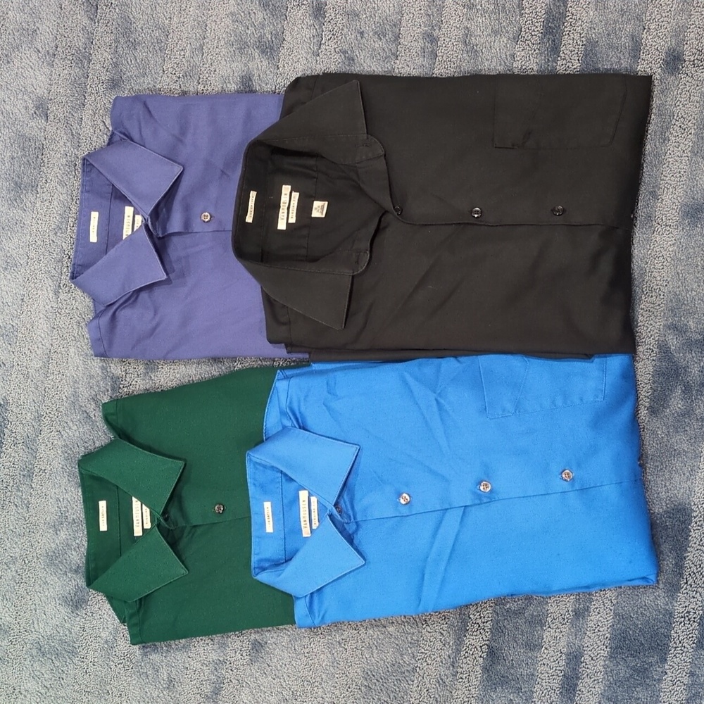 Men's VanHeusen LS button down dress shirts, BUNDLE OF 4